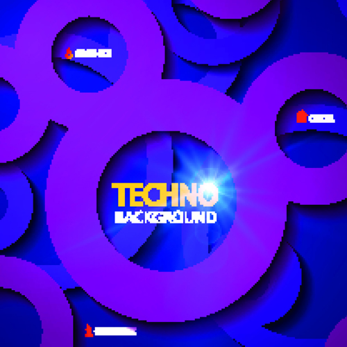 vector background tech circular background 