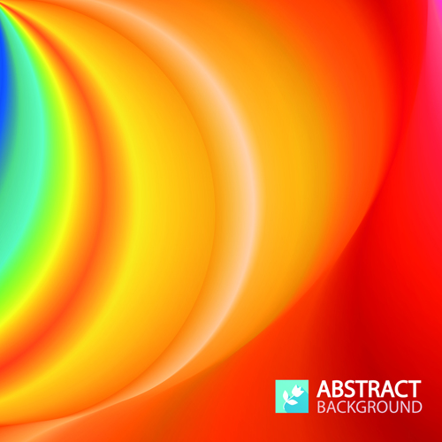 Colored wave art free background vector