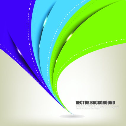 Color wave vector background art 01