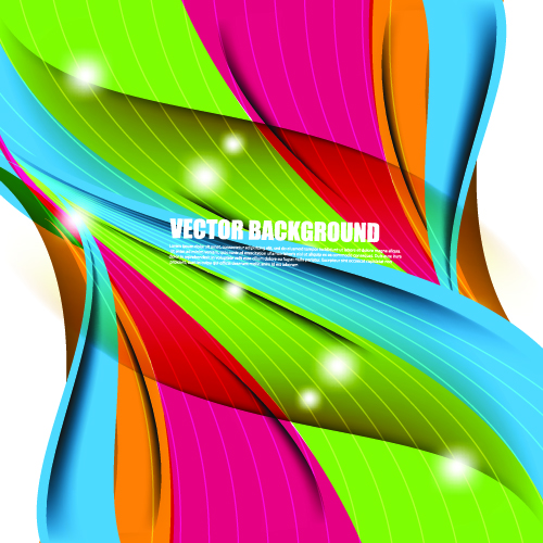 Color wave vector background art 02