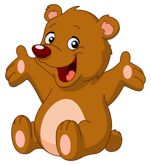 Cute cartoon cubs vector set