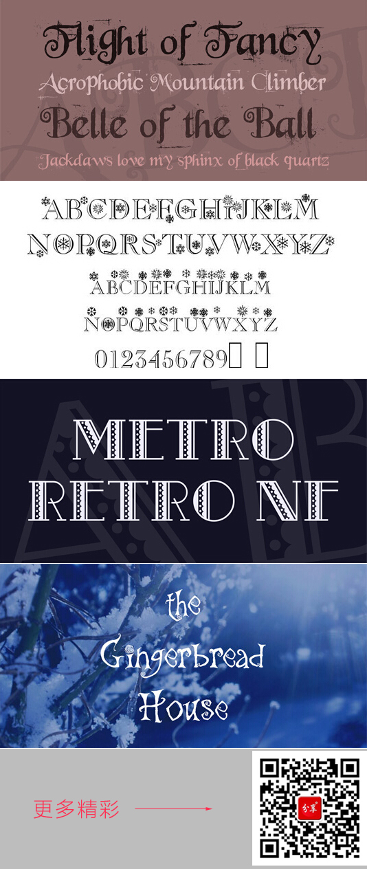 Delicate christmas special fonts
