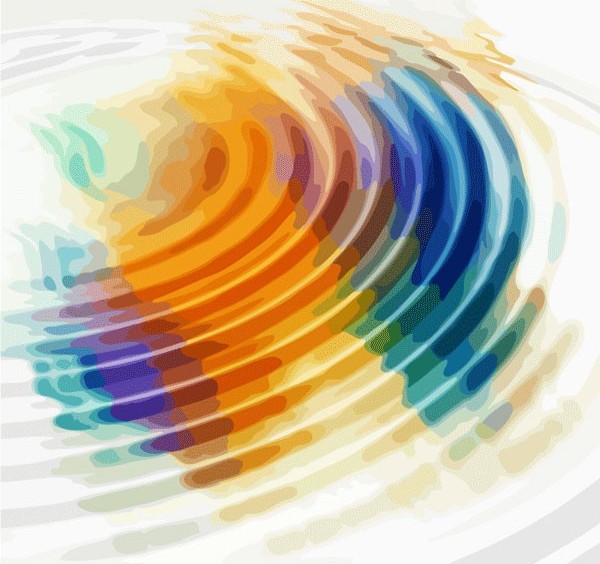 wavy ripples dream colorful color background 
