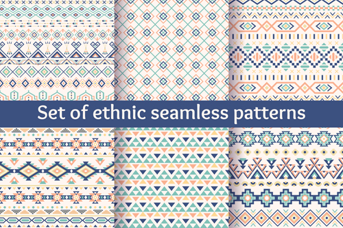 Ethnic ornament pattern seamless vector 02