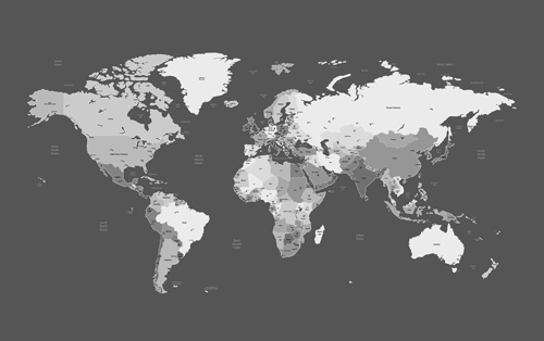 Various Geographical maps design vector set 01