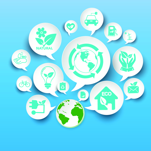 ogy concept paper vector material 02 Green ecology concept paper vector material 02