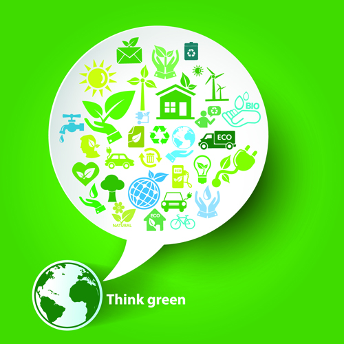 ogy concept paper vector material 05 Green ecology concept paper vector material 05