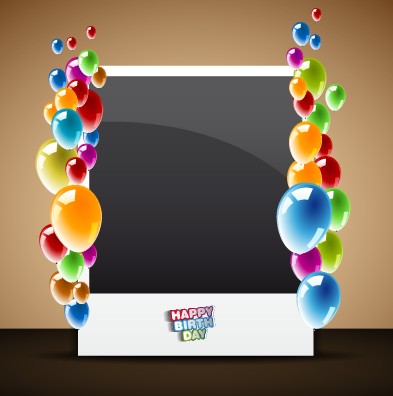 Happy Birthday card vector set 04