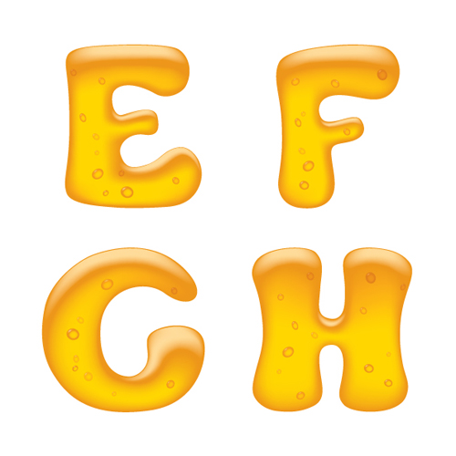 golden elements element cute alphabet 