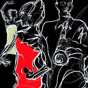 Jazz poster publicize template vector 02