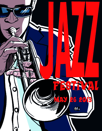 template vector template publicize public poster Jazz 
