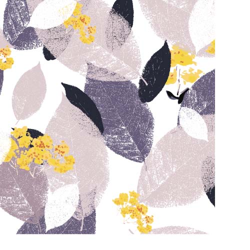 Leaves grunge pattern seamless vectors 06