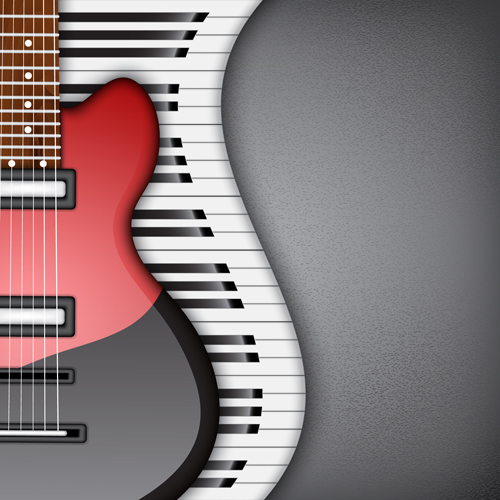 Modern musical Instruments backgrounds vector 02