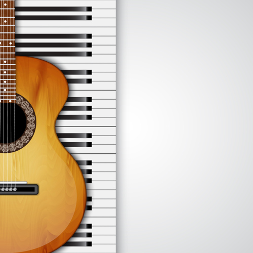 Modern musical Instruments backgrounds vector 03