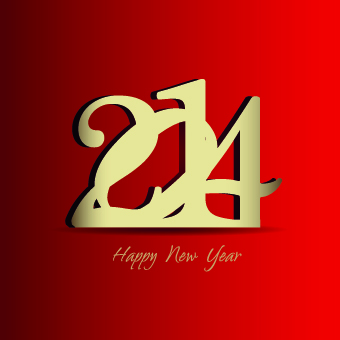 New Year 2014 design vector