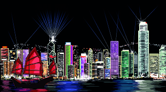 Draw Nightlife city design vector 04