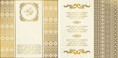 ornate invitation golden 