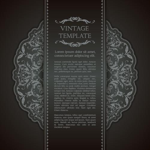 intage template background vector 05 Ornate vintage template background vector 05