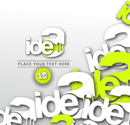 Paper cut alphabets background vector
