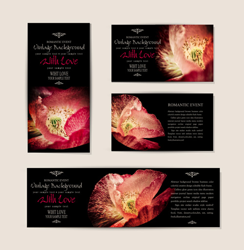 Vector Poppy Cards 02
