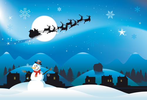 Happy Santa design elements vector set 01