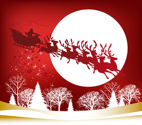 Happy Santa design elements vector set 04