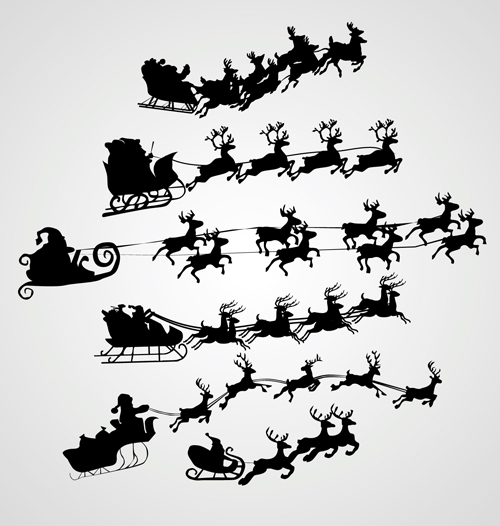 Happy Santa design elements vector set 05