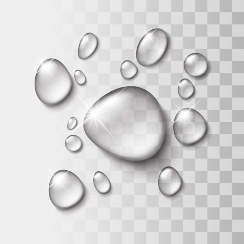 water drop shiny illustration 