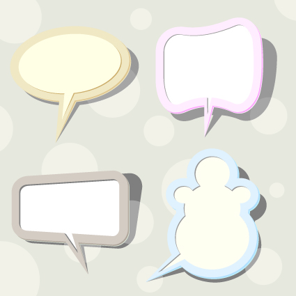 Speech bubbles Cloud vector 02