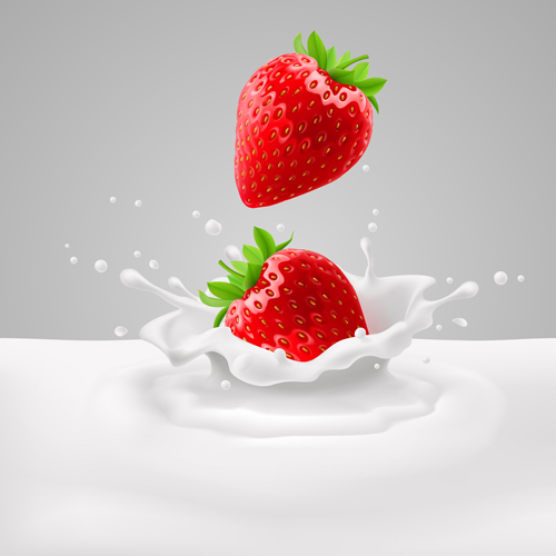 strawberries milk Backgrounds 