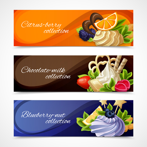 and fruit vector banners graphics 02 Sweet and fruit vector banners graphics 02