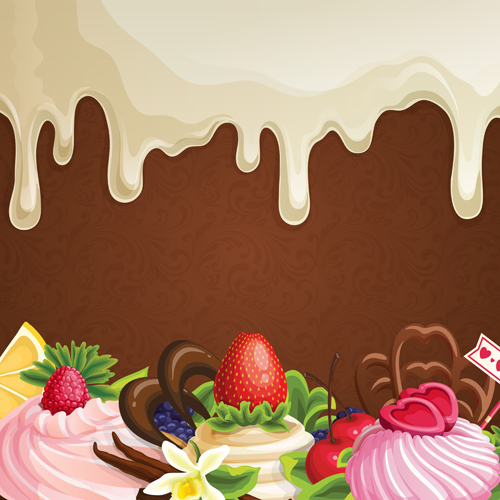 sweet drop chocolate background 