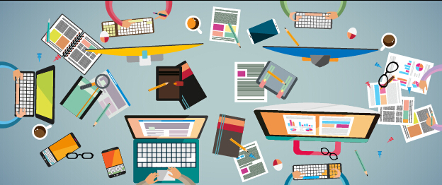 Team teamwork business template vector set 06