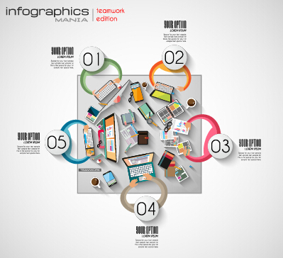 Team teamwork business template vector set 07