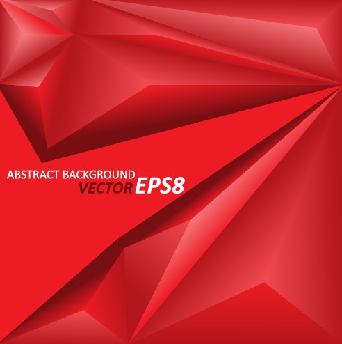 3D triangle geometry shapes background vector 02