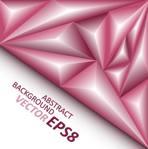 3D triangle geometry shapes background vector 04