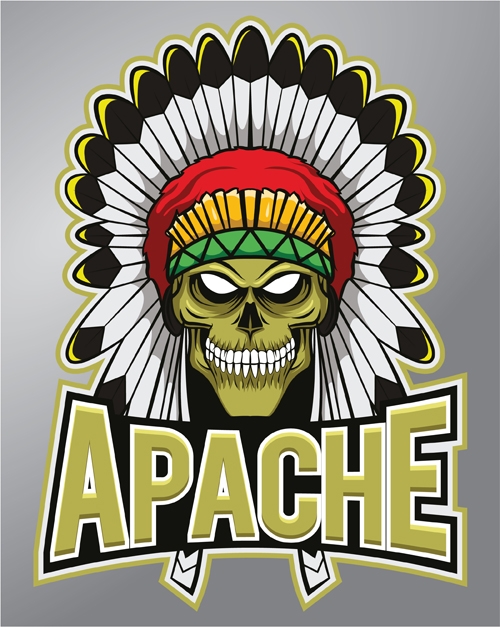 vintage logo apache 