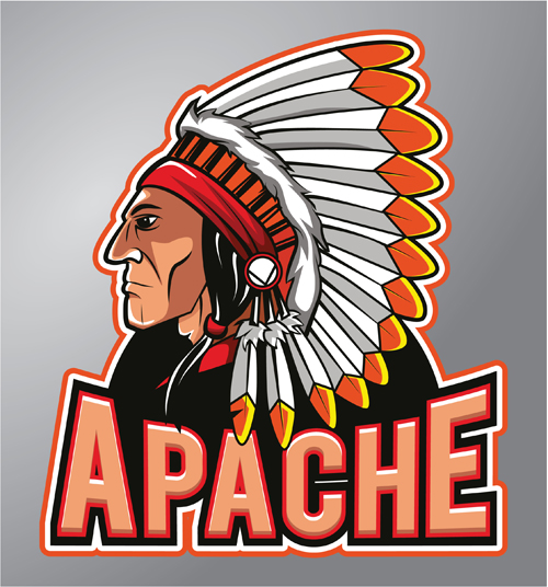 vintage logo apache 