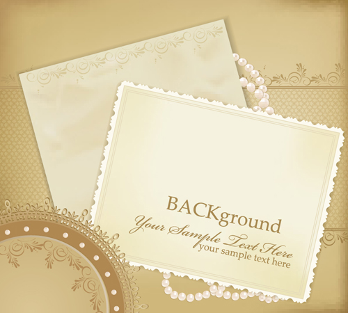 Set of Vintage photo Frames vector 01
