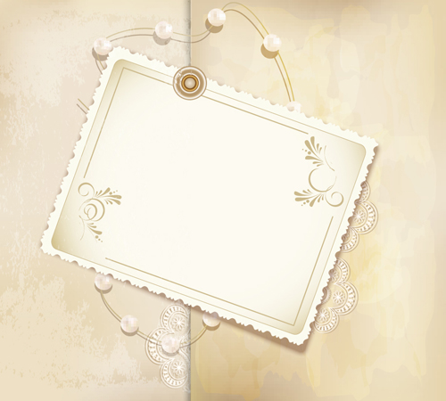 Set of Vintage photo Frames vector 02