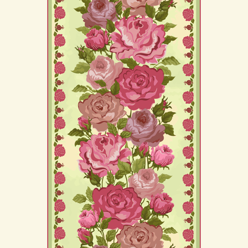 Vintage flower and frames vector 03
