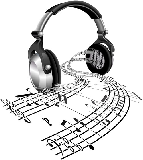 Set of Headphone elements vector 05