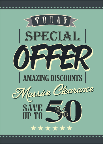 mega sale advertising poster retro vector 11