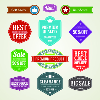 Different sale label vector set 01