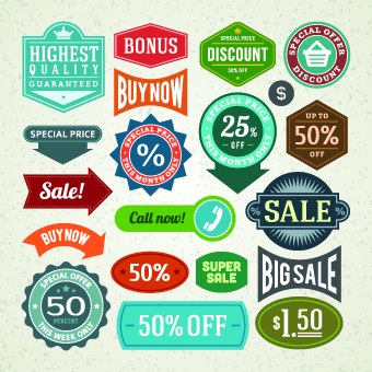 Different sale label vector set 05