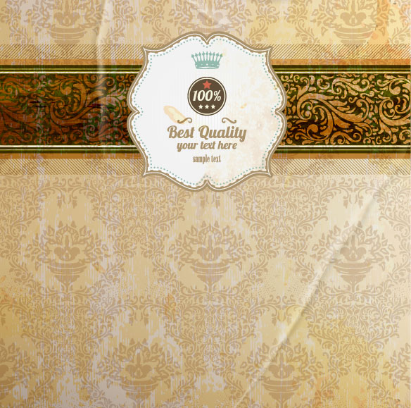 Vintage Floral Pattern background vector 01