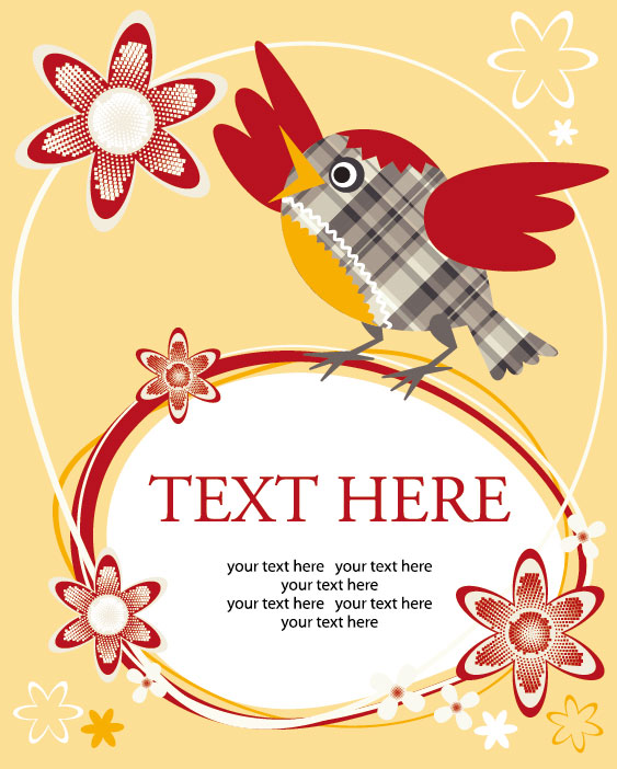 Set of Cartoon small animals vector background 01