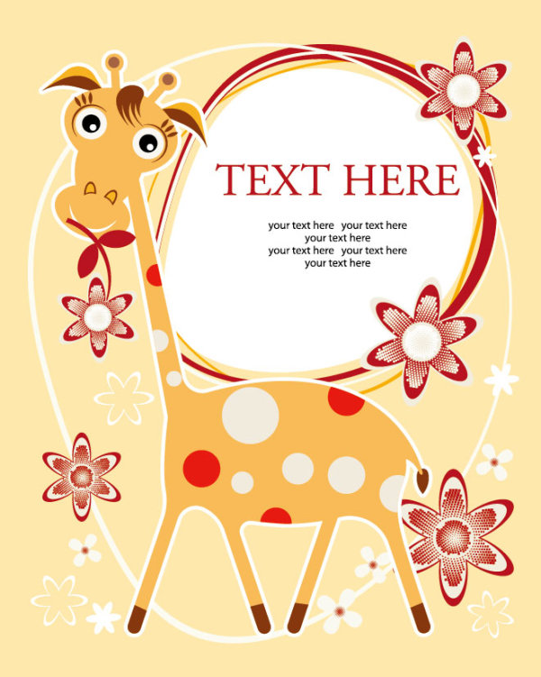 Set of Cartoon small animals vector background 02