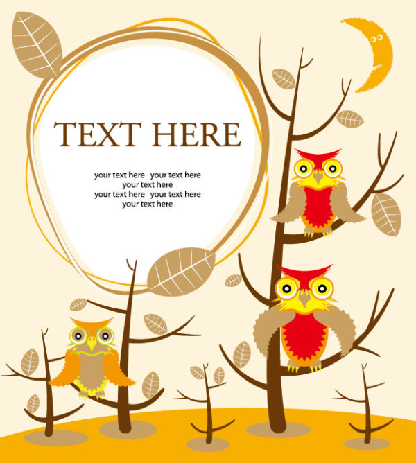 Set of Cartoon small animals vector background 03