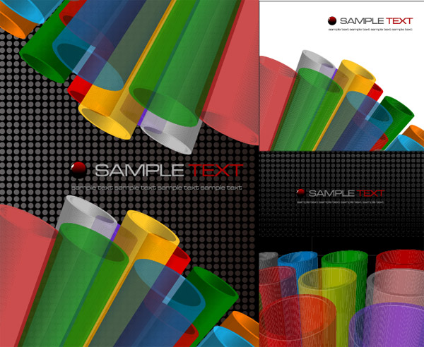 Exquisite colorful backgrounds vector
